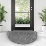 Tapete Medio Círculo, Color Gris, 57x37 cm