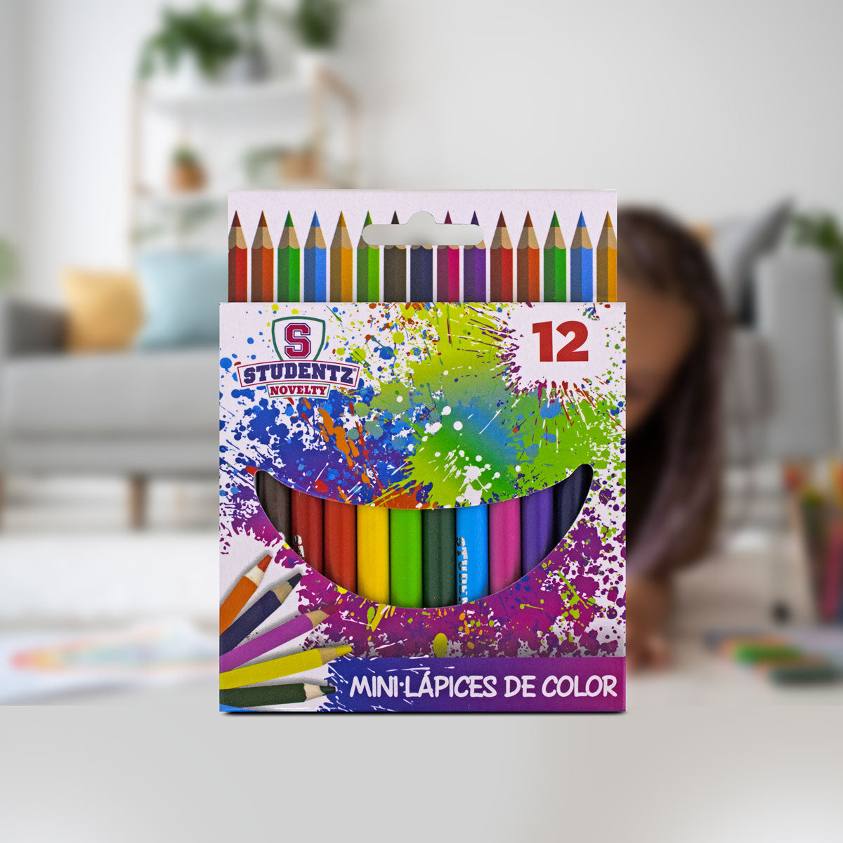 Paquete de Mini Lápices de Colores 12 pz.