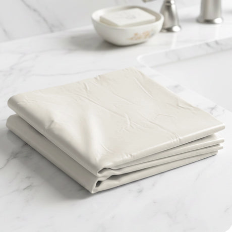 Cortina de Baño, Color Crema, Lisa