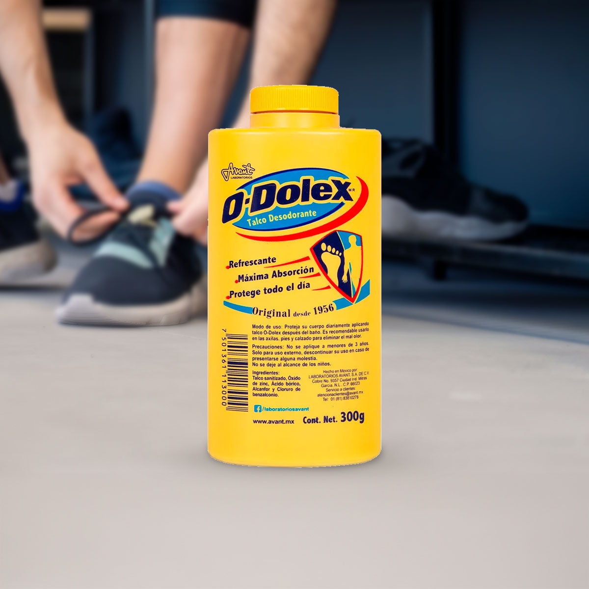 Talco Desodorante en Polvo, O-Dolex, 300 g