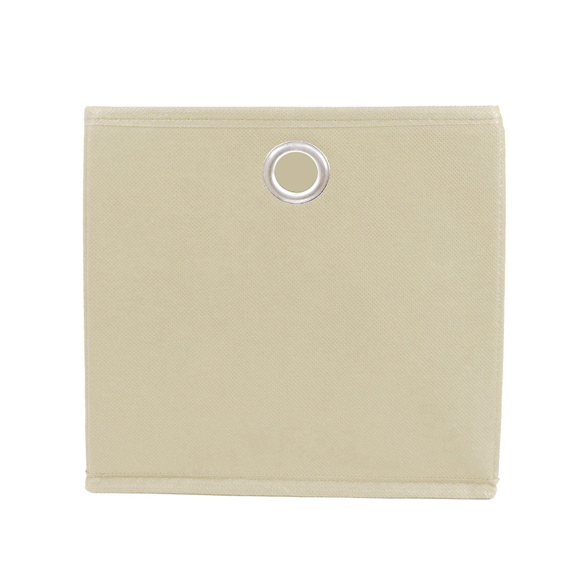 Mega Pack de 10 Cajas Cuadradas para Almacenamiento color Crema, Organizador Non Woven