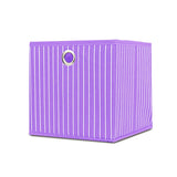 Mega Pack de 10 Cajas Cuadradas color Morado para Almacenamiento, Organizador Non Woven