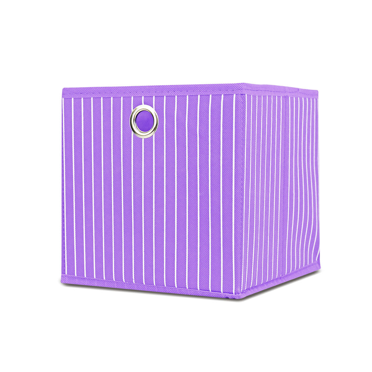 Mega Pack de 4 Cajas Cuadradas color Morado para Almacenamiento, Organizador Non Woven