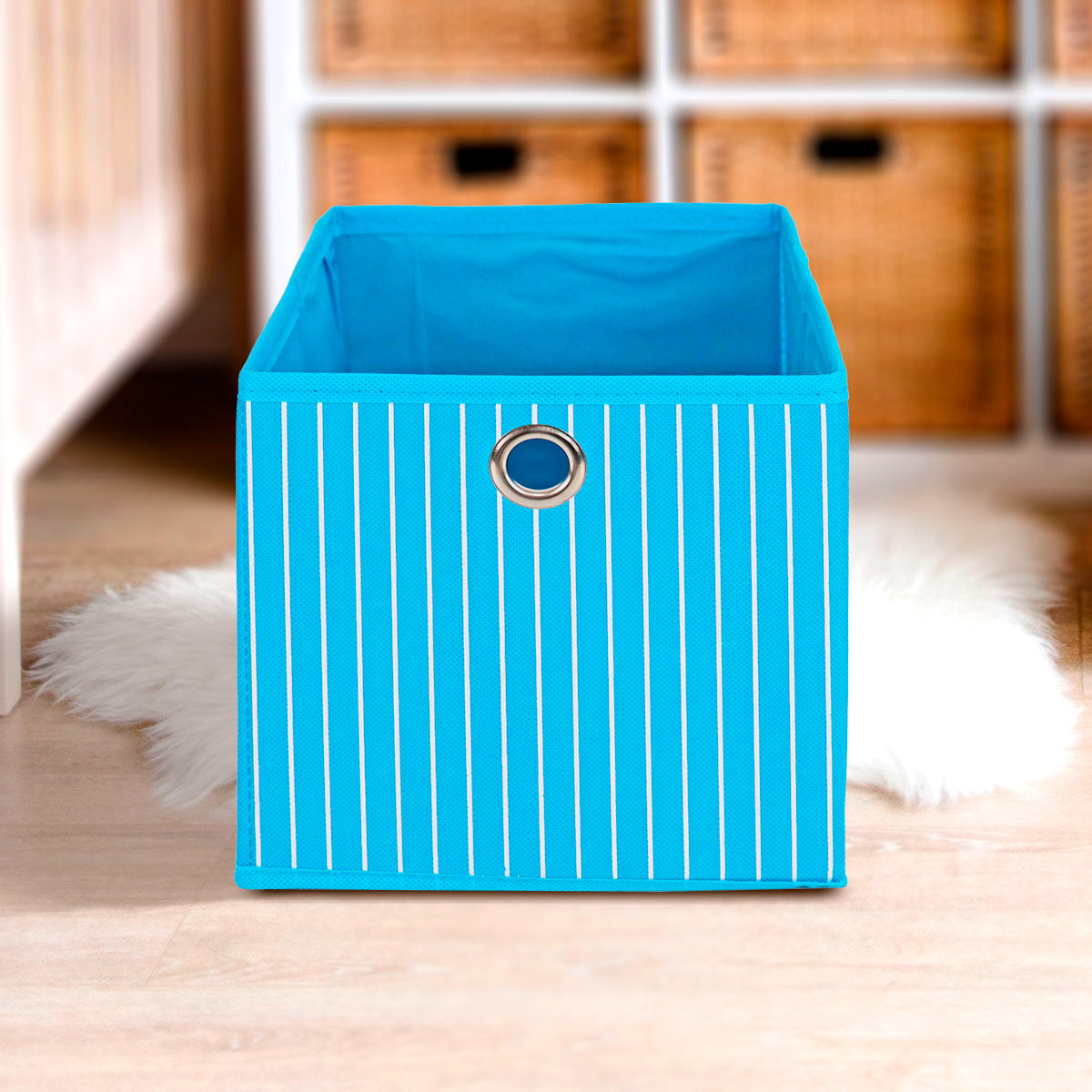 Mega Pack de 6 Cajas Organizadoras Multiusos Non Woven color Azul