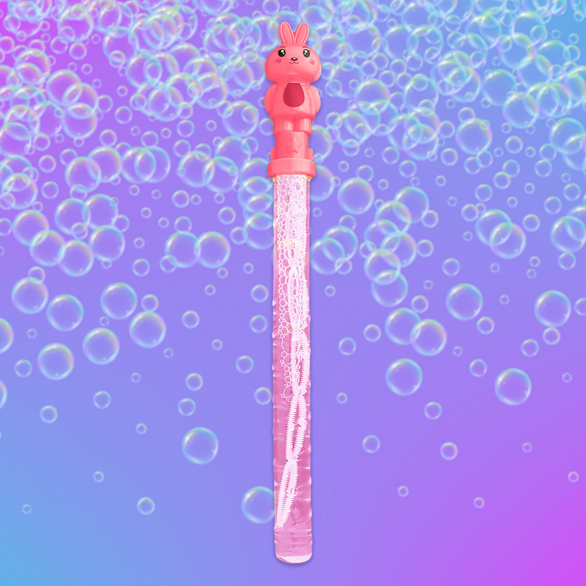 Bastón de Burbujas con Diseño de Conejo, color Rosa