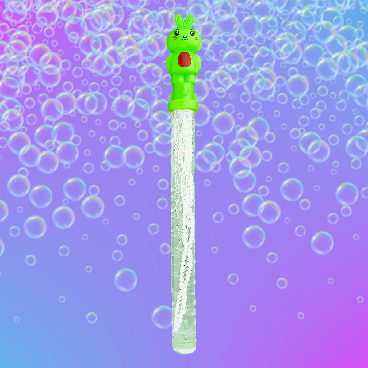 Bastón de Burbujas con Diseño de Conejo, color Verde