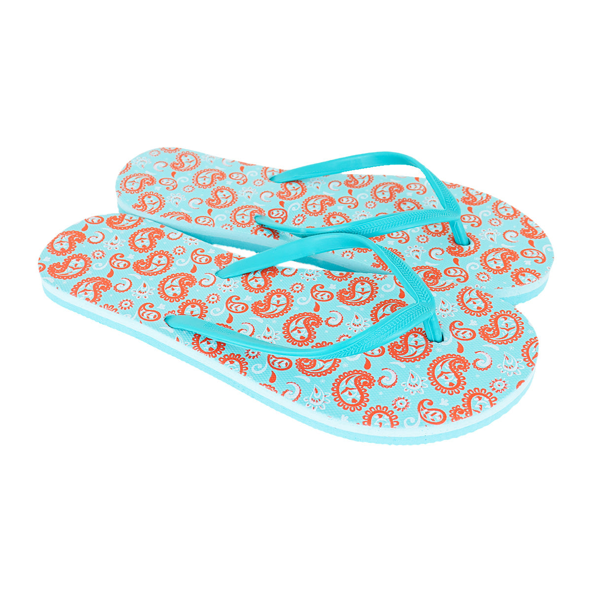 Sandalias Serigrafiadas color Aqua para Dama