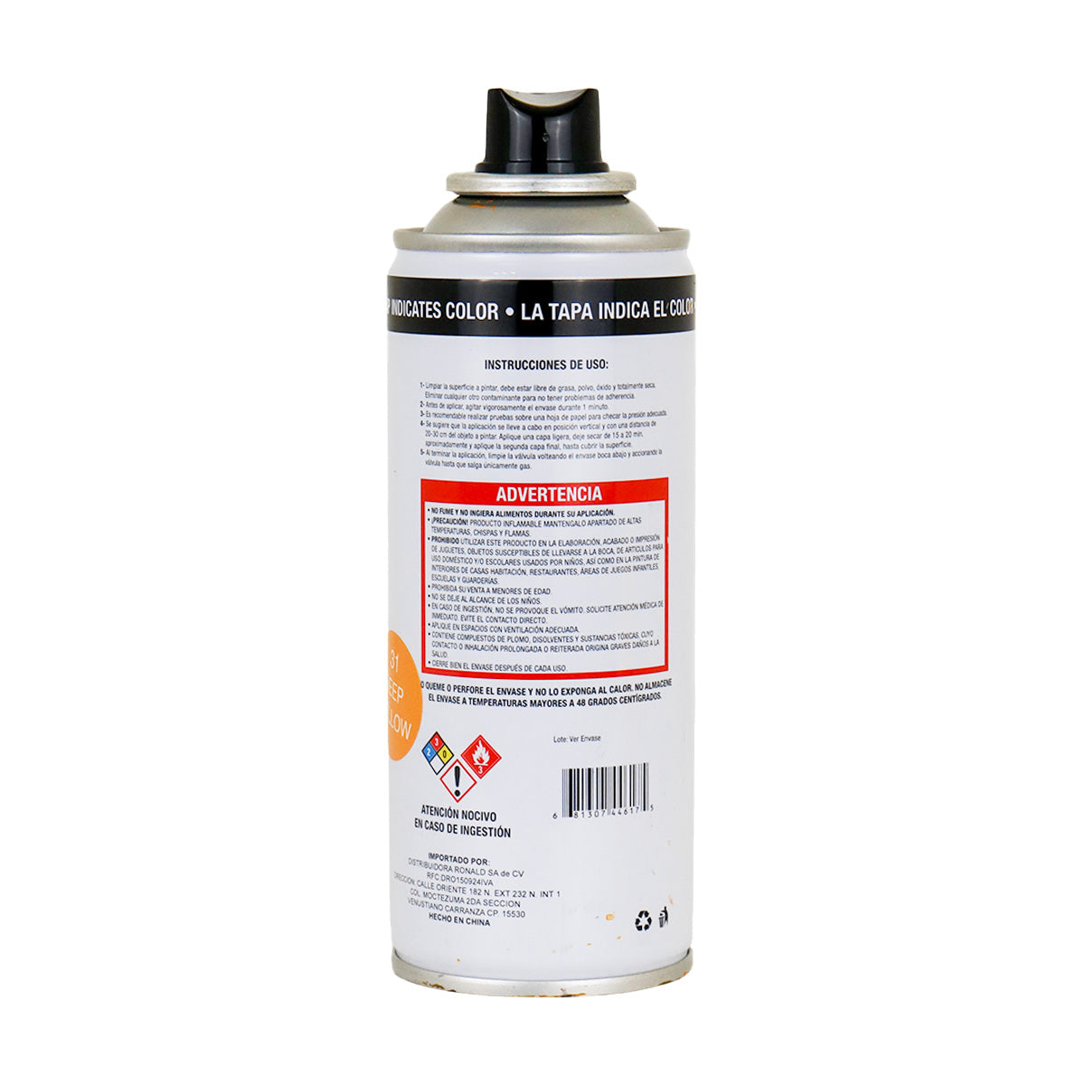 Pintura en Aerosol color Naranja Brillante 200ml