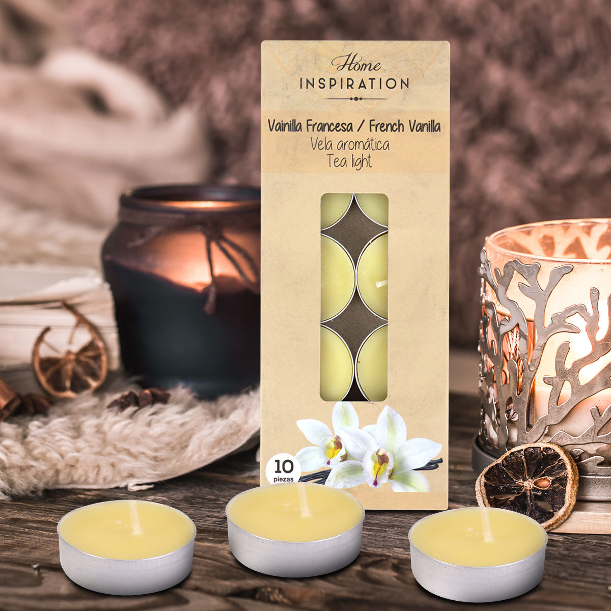 3X2 Vela Tea Light Vainilla Francesa