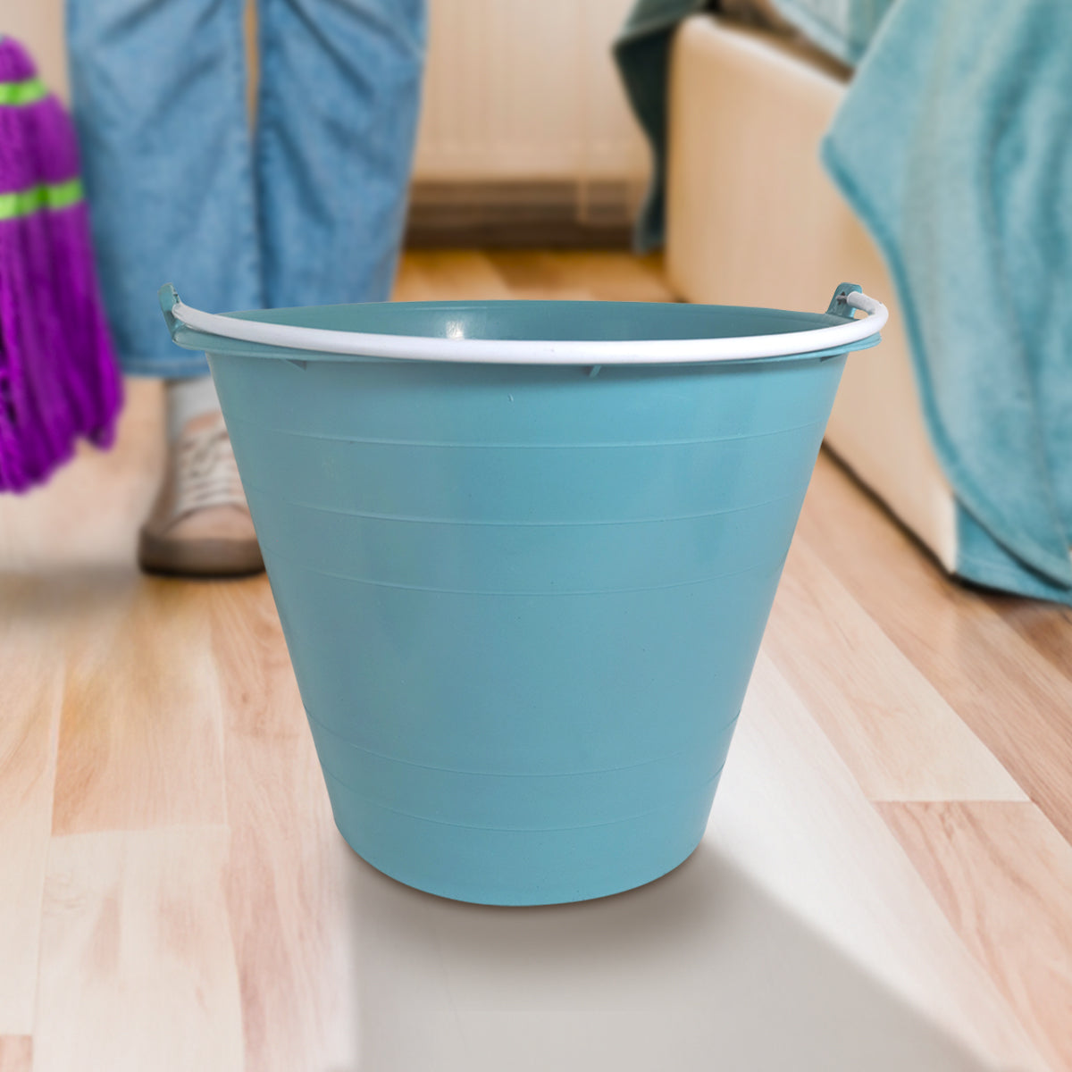 Cubeta de Plástico, Color Azul, 10 L