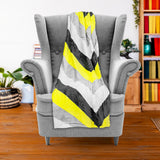 Cobija color Negro con Amarillo 175x145cm