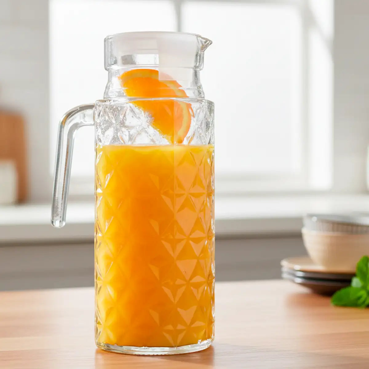 Jarra de Cristal con Tapa, 1 L