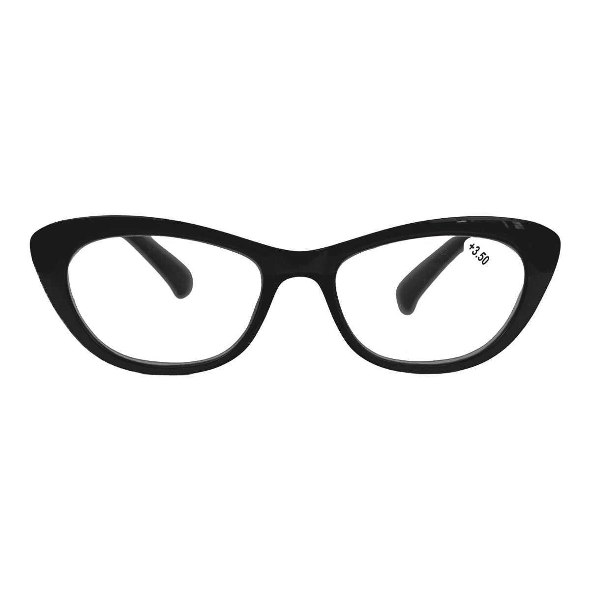 Lentes de Lectura, Forma Cat Eye, Color Negro, +3.50