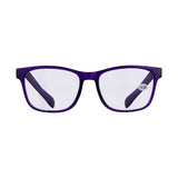 Lentes de Armazón Cuadrado color Negro con Morado, Graduación de 4.00 Dioptrías