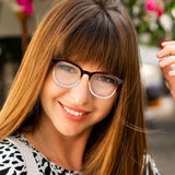 Lentes de Lectura, Forma Ovalada, Color Café con Degradado, +3.00