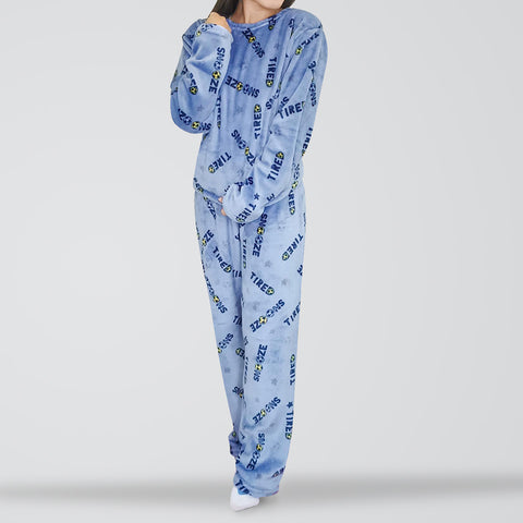 Pijama Polar para Mujer con Diseño de Balones