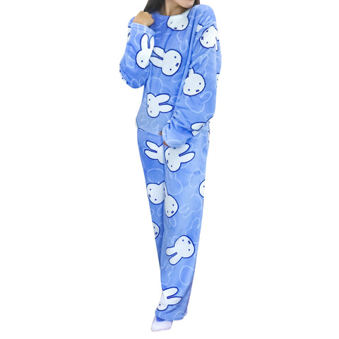Conjunto de Pijama Polar para Dama, color Azul Cielo