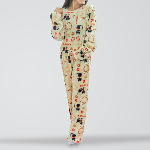 Conjunto de Pijama Polar para Dama, color Beige
