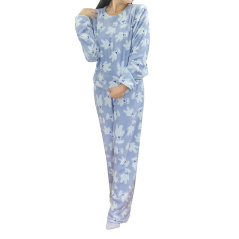 Conjunto de Pijama Polar para Dama, Estampado de Osos
