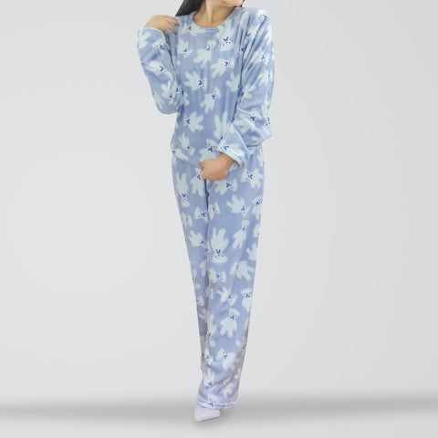 Conjunto de Pijama Polar para Dama, Estampado de Osos