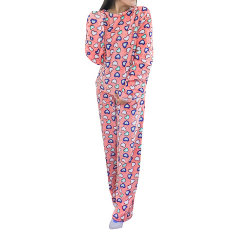 Conjunto de Pijama Polar color Coral para Dama