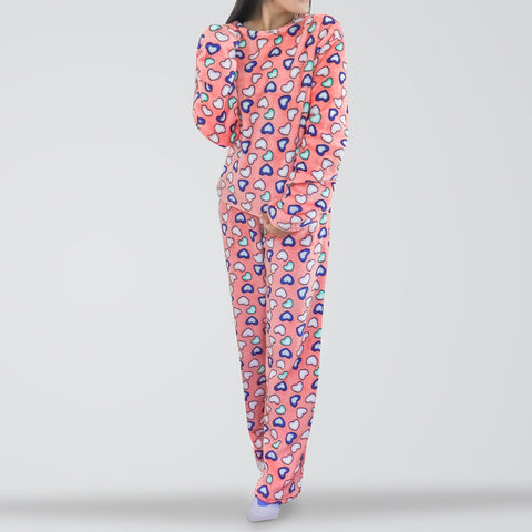 Conjunto de Pijama Polar color Coral para Dama