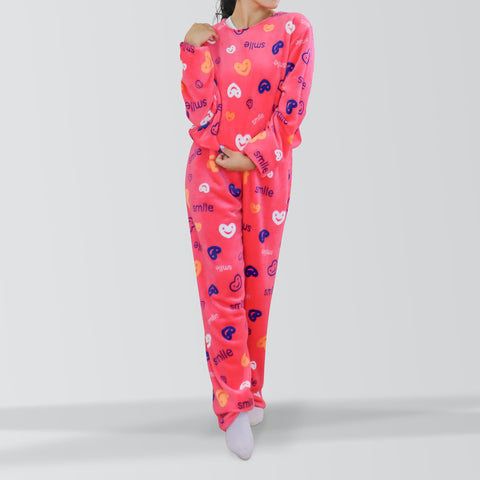 Conjunto de Pijama Polar color Rosa para Dama