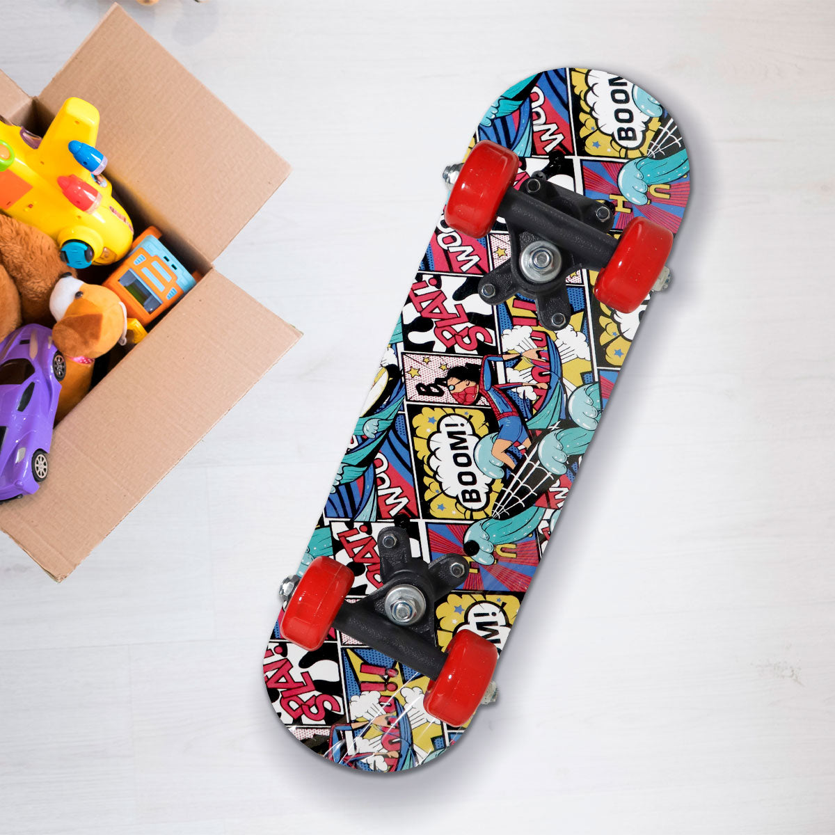 Patineta Skateboard con Diseño de Cómic para Principiantes