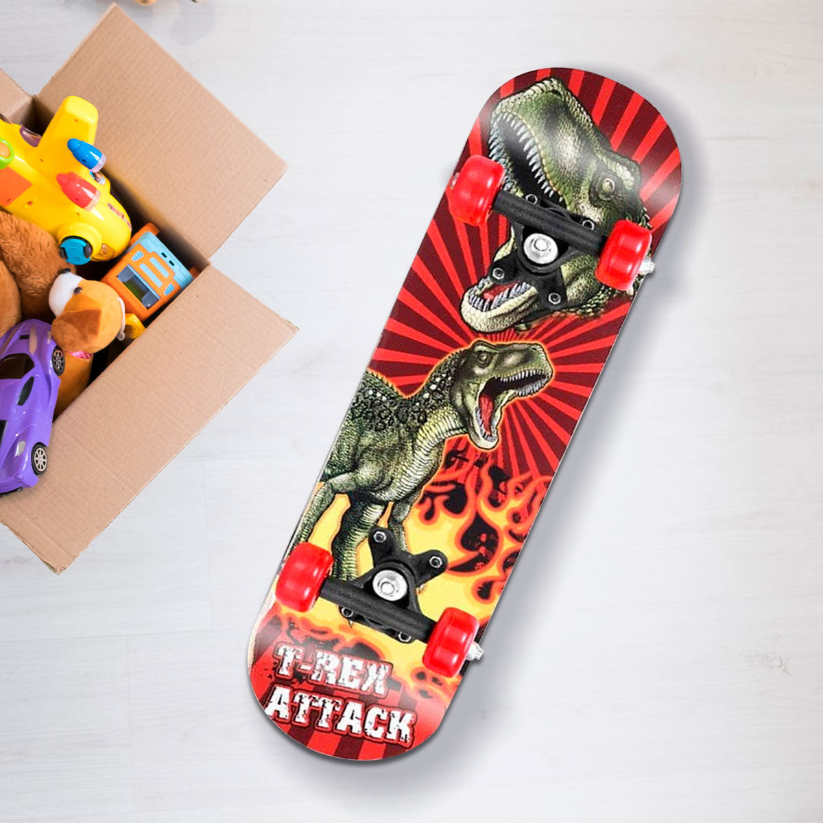 Patineta Skateboard "T-Rex Attack" para Principiantes