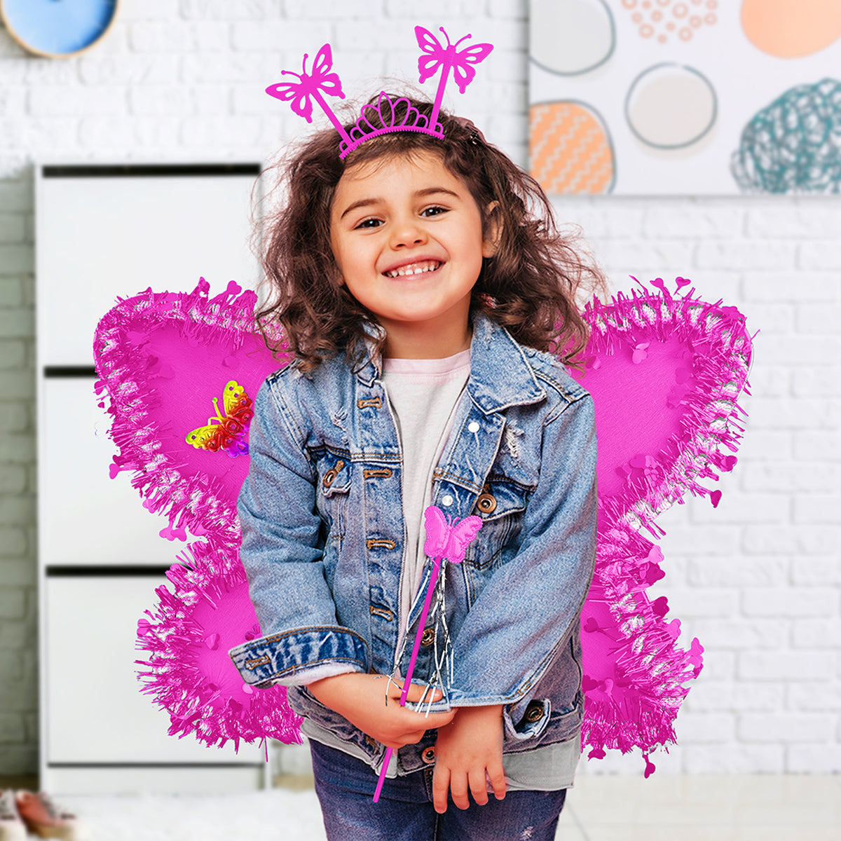 Alas de Mariposa Color Rosa 46x40cm