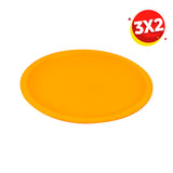 3X2 Plato Trinche Redondo 22cm color Amarillo