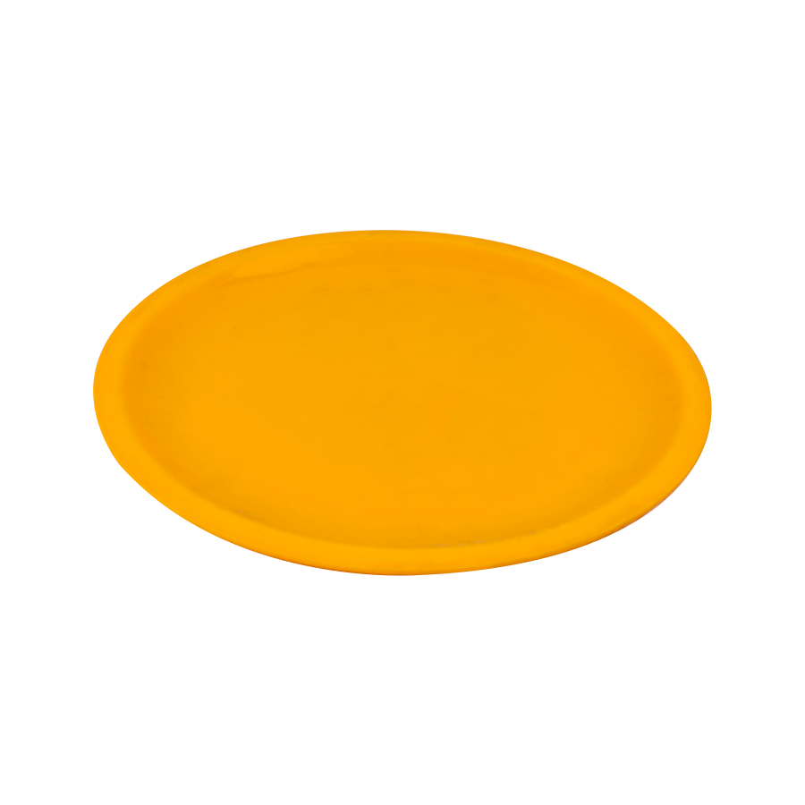 3X2 Plato Trinche Redondo 22cm color Amarillo