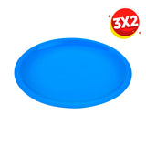 3X2 Plato Trinche Redondo 22cm color Azul