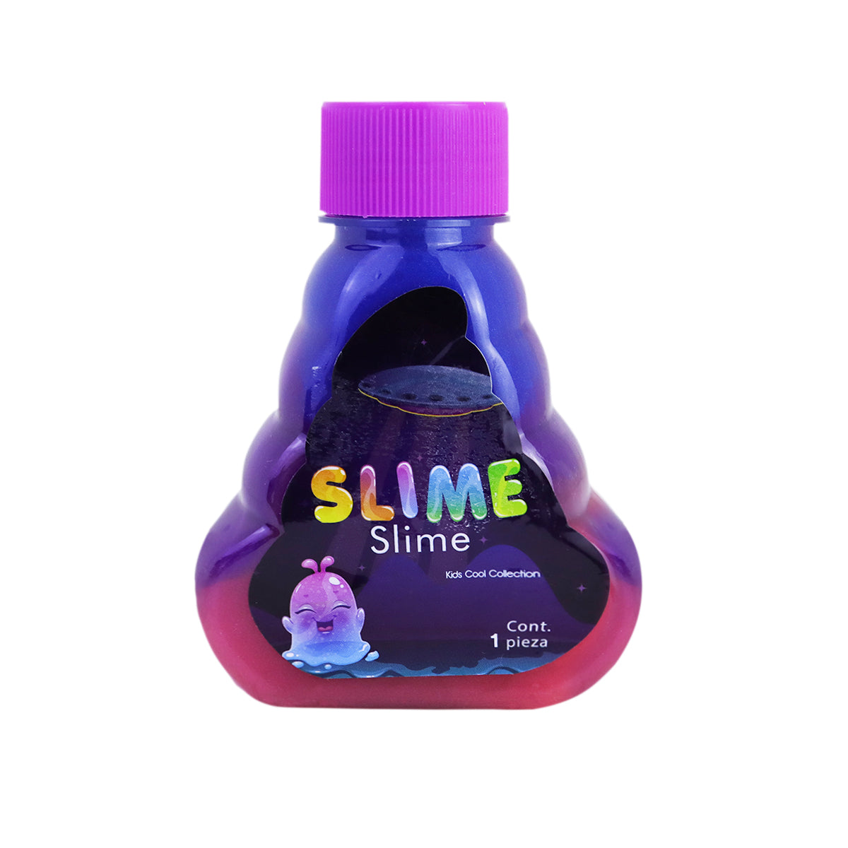 Slime Multicolor, Botella color Rosa 150gr.