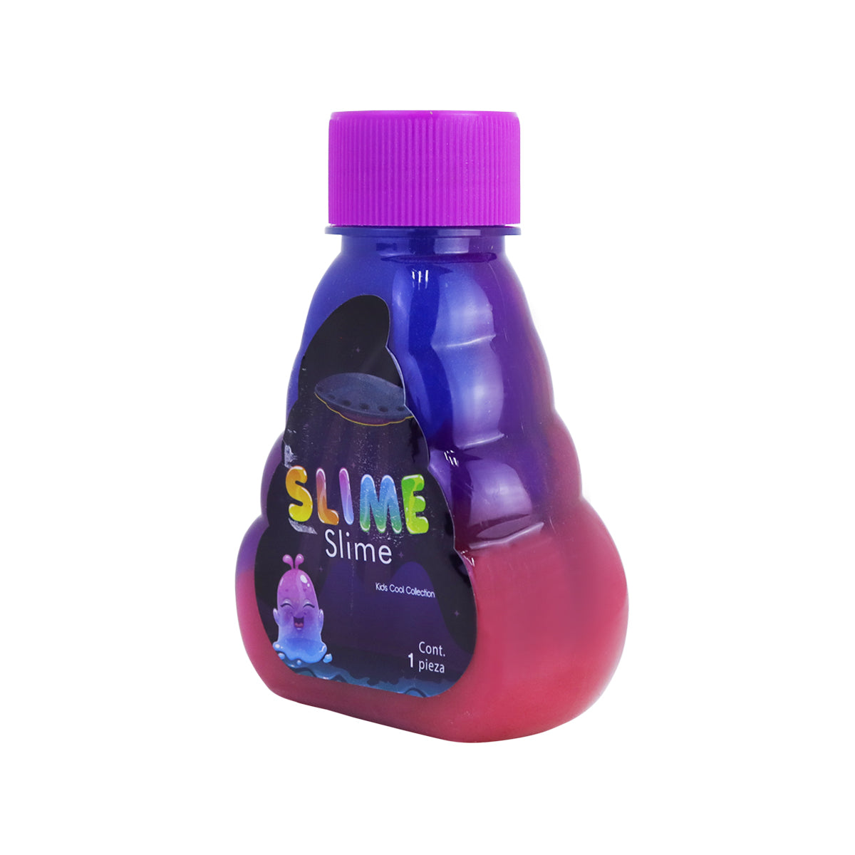 Slime Multicolor, Botella color Rosa 150gr.