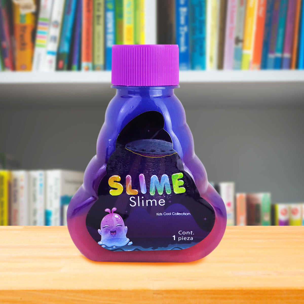 Slime Multicolor, Botella color Rosa 150gr.