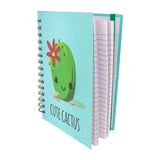 Libreta con Diseño de Cactus, 80 Hojas