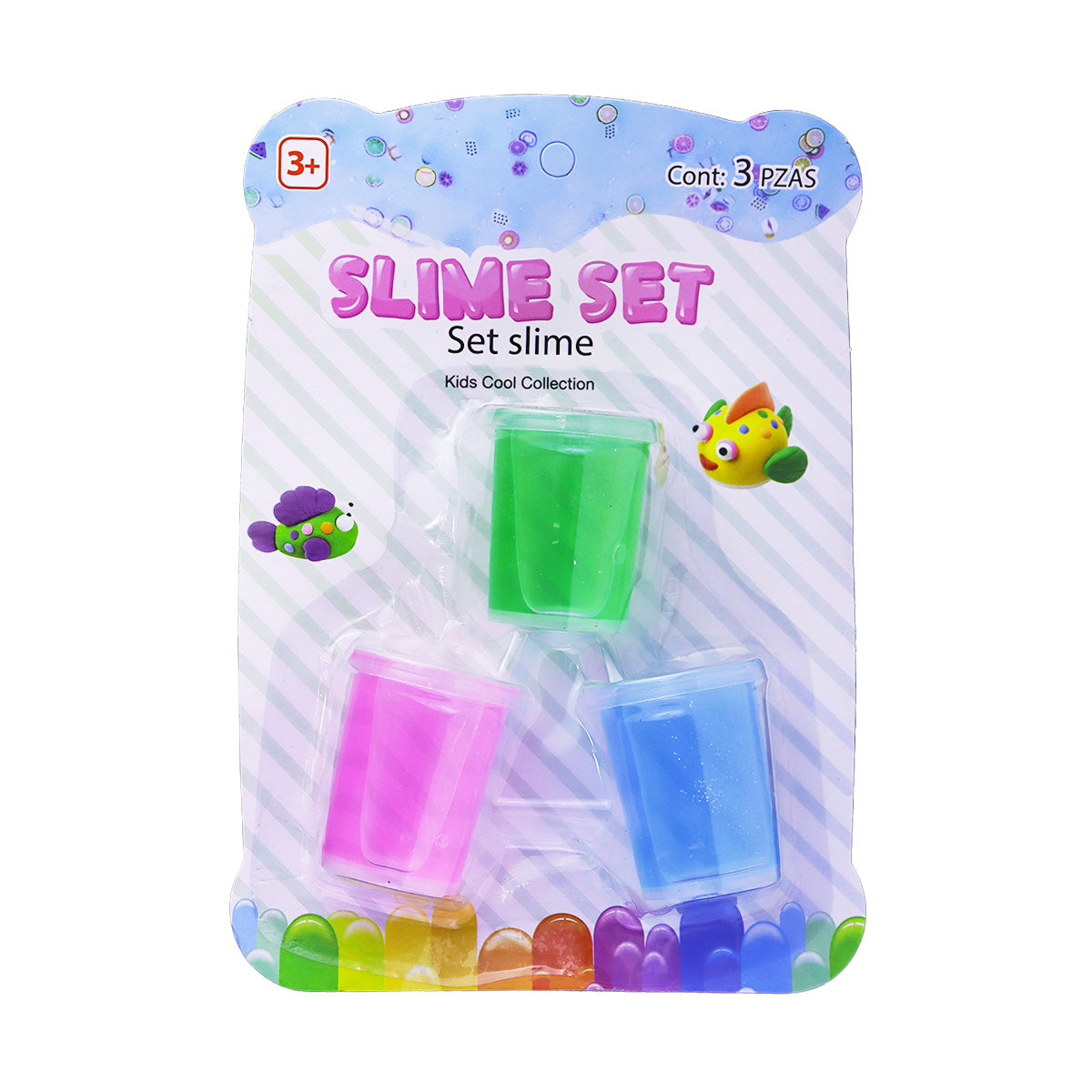 Set de 3 Frascos de Slime