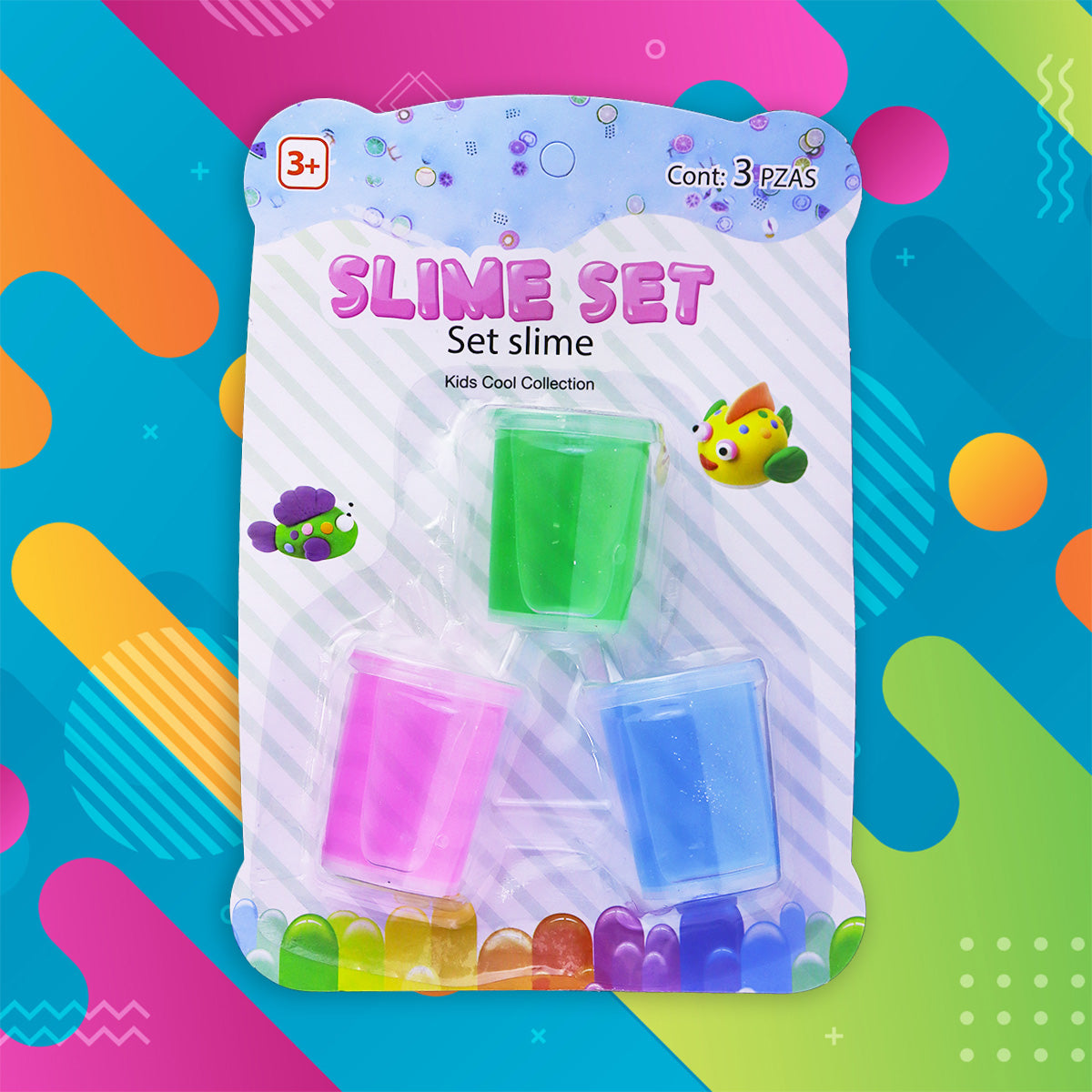 Set de 3 Frascos de Slime