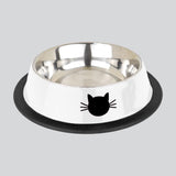 Tazón para Mascotas, Acero Inoxidable, Color Blanco