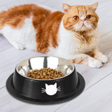 Tazón para Mascotas, Acero Inoxidable, Color Negro