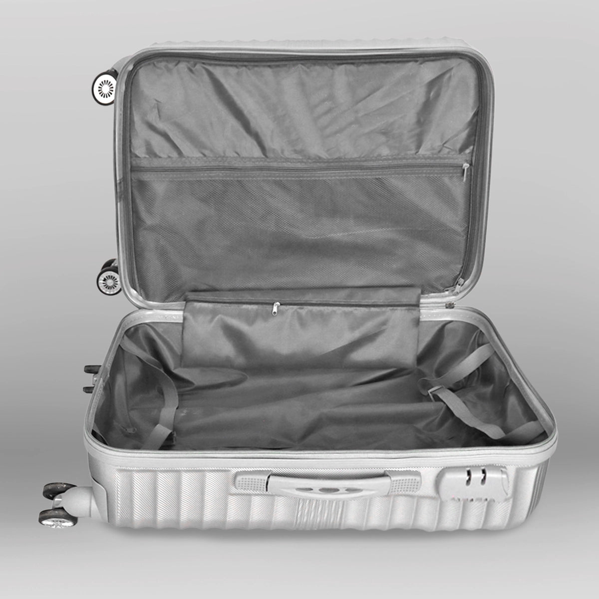 Maleta de Viaje Veltra, Color Gris 43x26x65cm