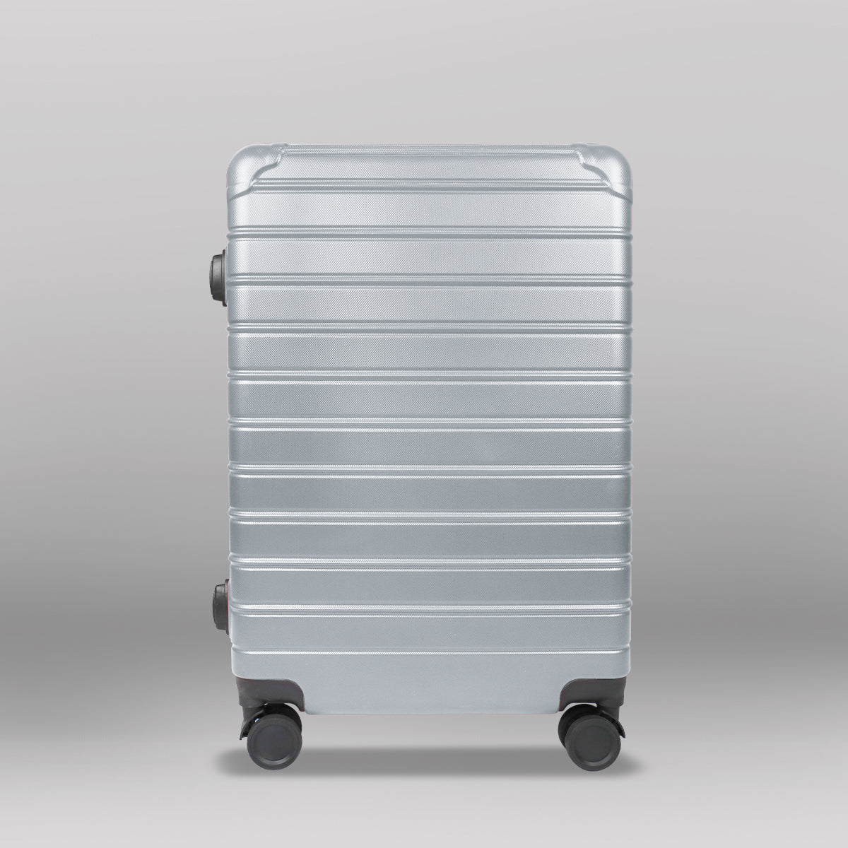 Set de Maletas de Viaje Líneas, color Plata: ¡Llévate 3 y paga 2!, 43x26x65cm