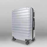 Set de Maletas de Viaje Líneas, color Plata: ¡Llévate 3 y paga 2!, 43x26x65cm