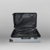 Set de Maletas de Viaje Líneas, color Plata: ¡Llévate 3 y paga 2!, 49x29x75cm