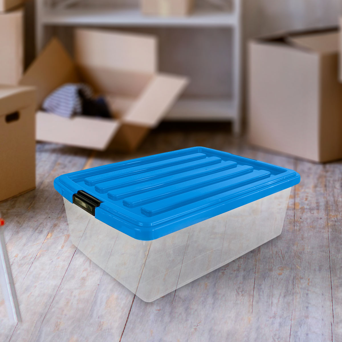 Caja de Plástico Goliat 32 L Color Turquesa