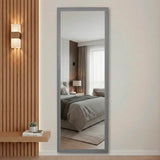 Espejo en Forma Rectangular, Color Gris