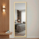 Espejo en Forma Rectangular, Color Café Claro