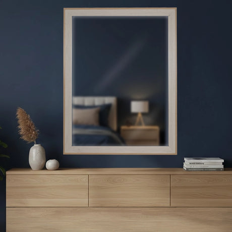 Espejo en Forma de Rectángulo, Color Crema