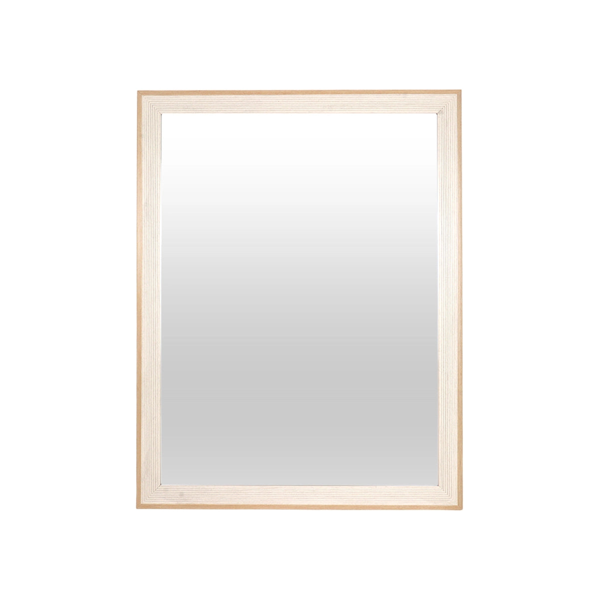 Espejo en Forma de Rectángulo, Color Crema